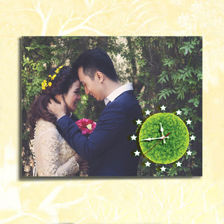 Tranh đồng hồ cưới theo yêu cầu