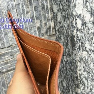 Ví da thủ công nam dòng ví chạm