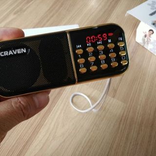 LOA RADIO FM/ USB/ TF - CRAVEN CR 25A CHÉP KINH - 1 PIN TRÒN DÀI giá sỉ