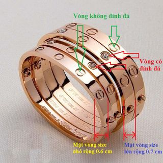 vòng tay love có vít titan