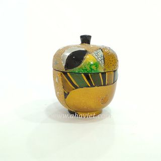 Hũ hạt dưa sơn mài dạng lập thể