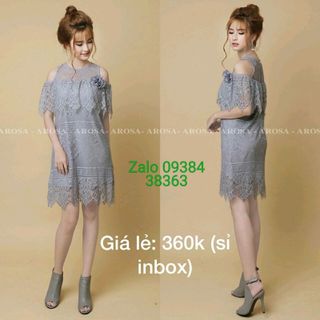 đầm xẻ vai giá sỉ