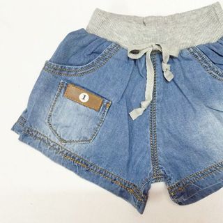 Quần short jeans lưng thun xám Nanio 1-8Q0038 giá sỉ