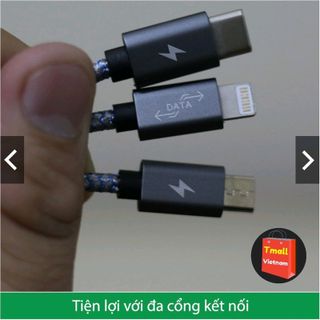 Cáp đa năng DEVIA 3 đầu vừa sạc vừa chép dữ liệu