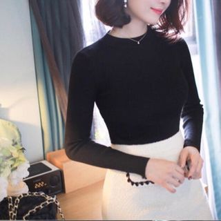 Áo len lông cừu cổ 5cm
