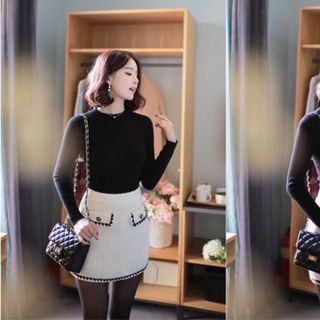 Áo len lông cừu cổ 5cm