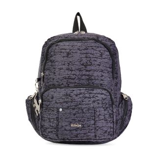 Balo Kipling nhiều ngăn tiện dụng họa tiết mới - Màu đen