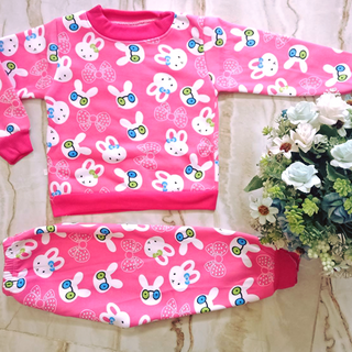 Set Nỉ Bé Gái In Hình Mèo Kitty - EL40022