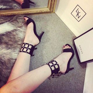 giày cao got đính đá