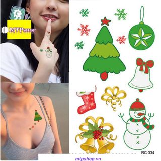 hình xăm dán noel
