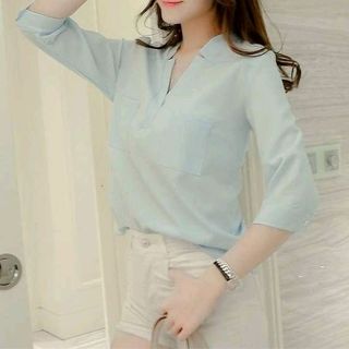 ÁO TAY LỬNG CỔ V 2 TÚI