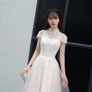 ĐẦM XÒE CỔ TÀU ĐÍNH HOA 3D