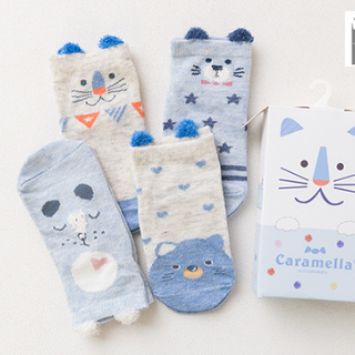 SET 4 ĐÔI TẤT CARAMELLA TAI THỎ