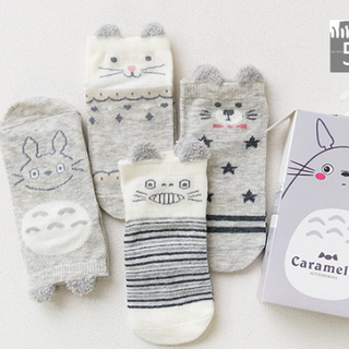 SET 4 ĐÔI TẤT CARAMELLA TAI THỎ