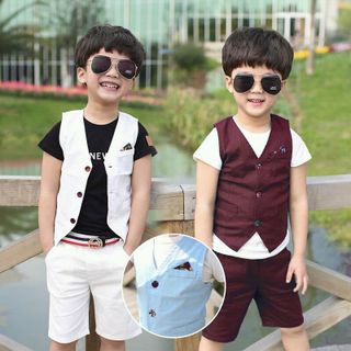 Bộ khoát ghi-lê kaki mềm ri 1-8 không có áo trong