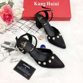 giày sandal got vuông đính châu