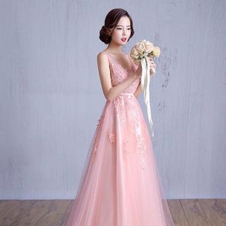 ĐẦM MAXI KẾT HOA ĐÍNH ĐÁ