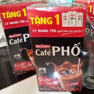 cafe phố tặng ly