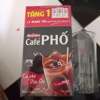 cafe phố tặng ly