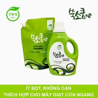 Nước giặt Hàn Quốc dành cho máy giặt cửa ngang Ssooksoqoom tinh chất ngải cứu