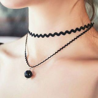 chocker ren dợn sóng 2 tầng