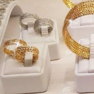 bộ vòng tay xi men có khoá si vàng 18k siêu bền