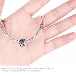 5324 Hạt charm bạc khắc hoa văn phong cách cổ điển