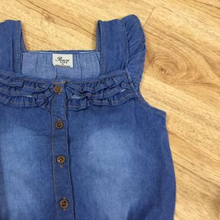 F0517 Bộ jeans lửng nhúng bèo sát nách