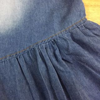 F0518 Đầm jeans rớt vai thuê bướm size đại