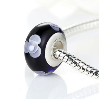 PA631 Hạt charm bạc phối thủy tinh