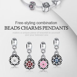 PA527 Hạt charm bạc Thái có thể xỏ dây chuyền