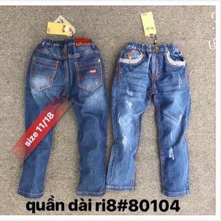 Quần jeans dài cho bé trai 10-55 kg mặc