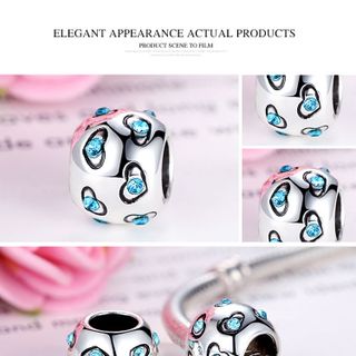 5320 Hạt charm bạc quà tặng tình yêu mang sắc xanh ngọt ngào
