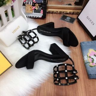 giày got vuông đính đá