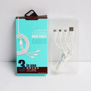 Jellico - Dây cáp sạc nhanh 3 in 1 - Lingtning - Micro - Type C - 120cm