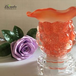 Đèn đốt điện thủy tinh hoa màu