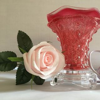 Đèn đốt điện thủy tinh hoa màu