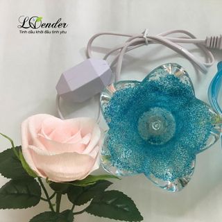 Đèn đốt điện thủy tinh hoa màu