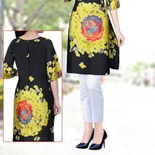 Áo dài cách tân chất lụa Nhật co giãn nhẹ