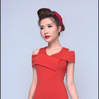 Đầm body vai trễ Chất thun Nhật co giãn nhẹ size MLXl