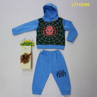 Đồ bộ ấm áp bé trai màu xanh