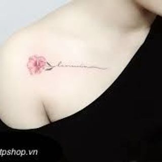 hinh xăm dán chữ kí hoa