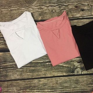 Áo thun kiểu khoét cổ tay lỡ