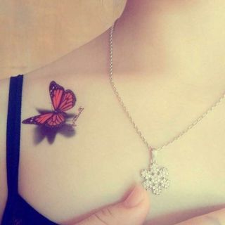 hình xăm dán bướm 3d