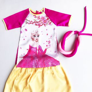 Váy đầm công chúa elsa màu hồng