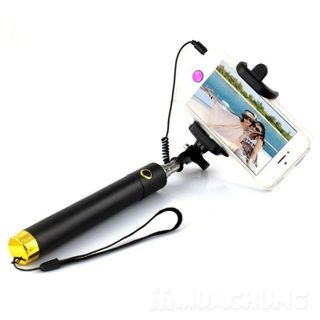 Gậy Chụp Hình Tự Sướng Xi Sắt Đen - Dành Cho Iphone 5/6/7
