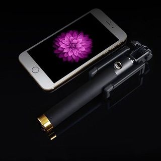 Gậy Chụp Hình Tự Sướng Xi Sắt Đen - Dành Cho Iphone 5/6/7