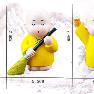 Bộ tượng 3 chú tiểu áo vàng