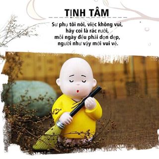 Bộ tượng 3 chú tiểu áo vàng