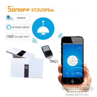 Công Tắc Cảm Ứng Điều Khiển Wifi RF Sonoff SHP ST2USPlus giá sỉ